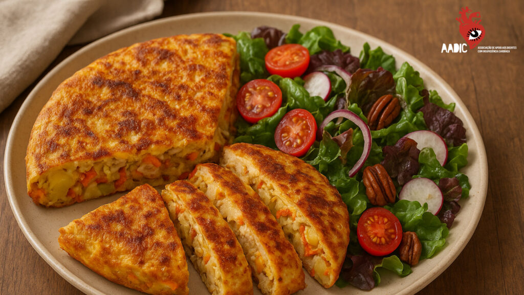Receita Tortilha de Ovo com Salada Camponesa