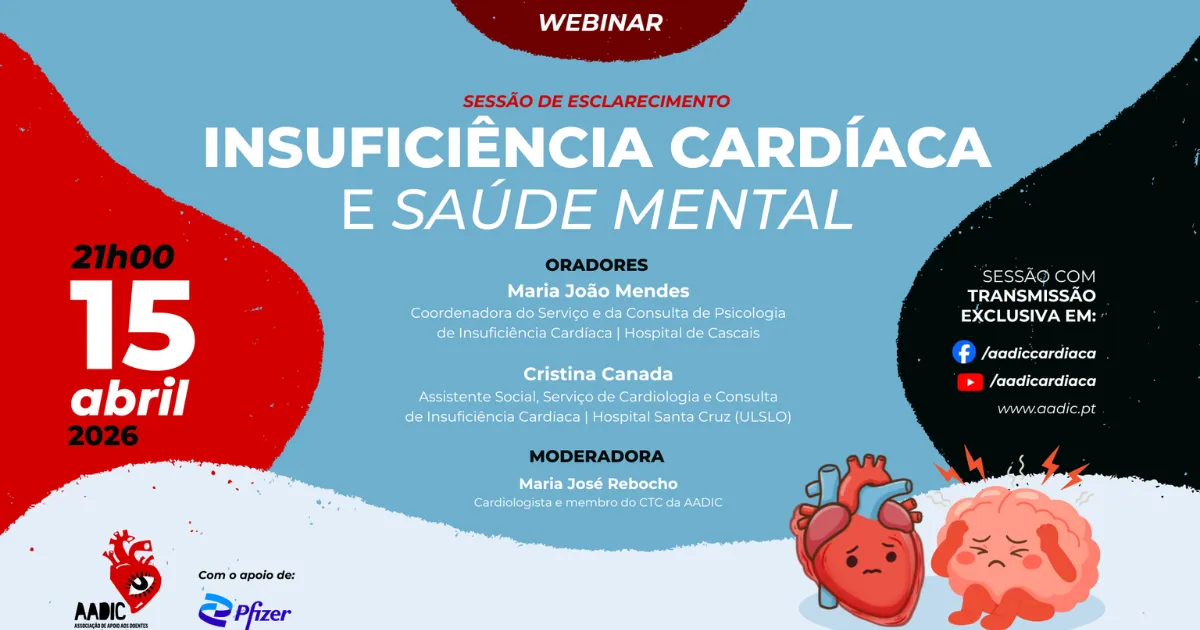 AADIC realiza webinar sobre a ligação entre Insuficiência Cardíaca e Saúde Mental