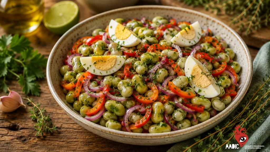 Receita Salada de Favas