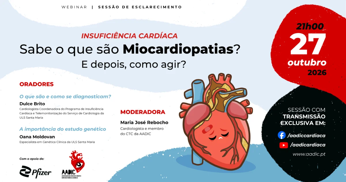 AADIC promove webinar sobre miocardiopatias e a importância do diagnóstico genético
