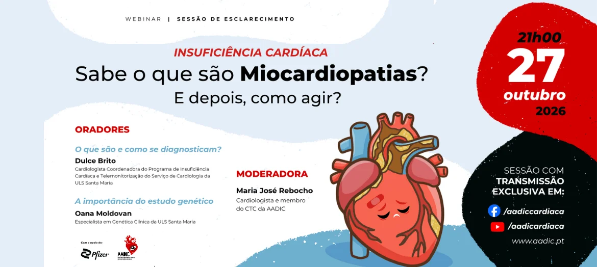 AADIC promove webinar sobre miocardiopatias e a importância do diagnóstico genético